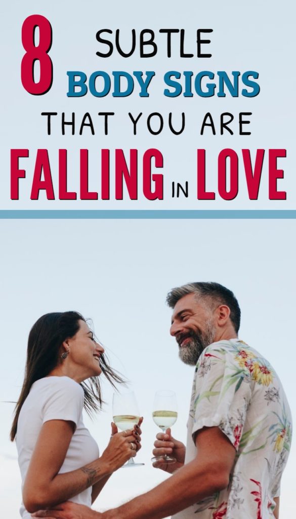 Man and woman falling in love