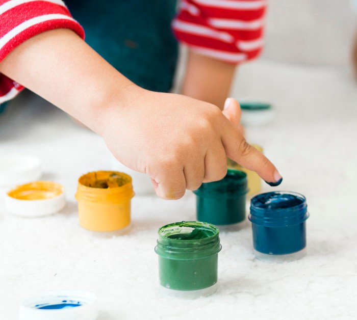 kid playing at home