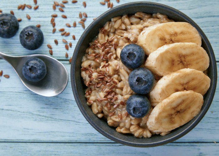 Flax seeds and oatmeal