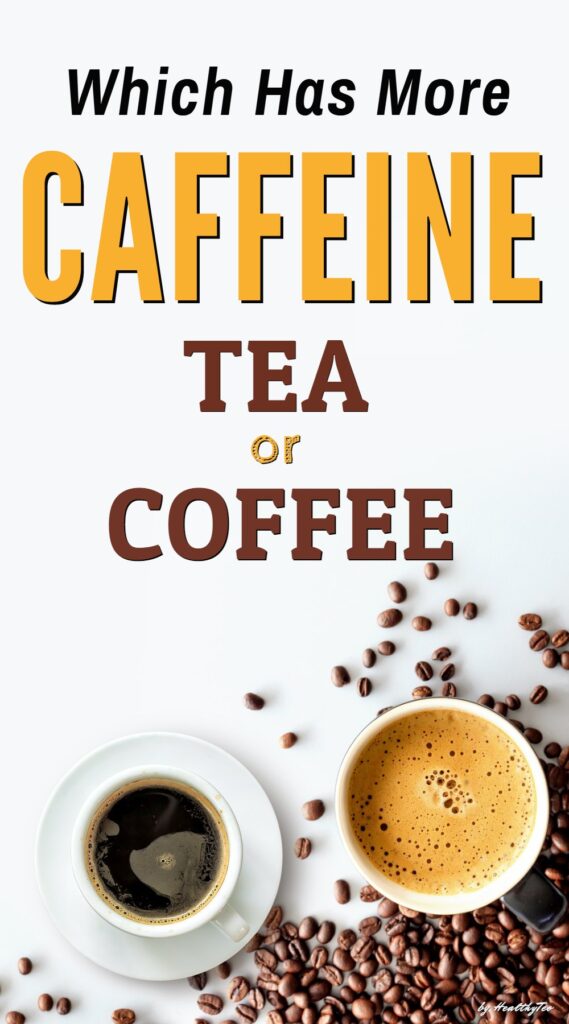 Caffeine content in tea vs. coffee